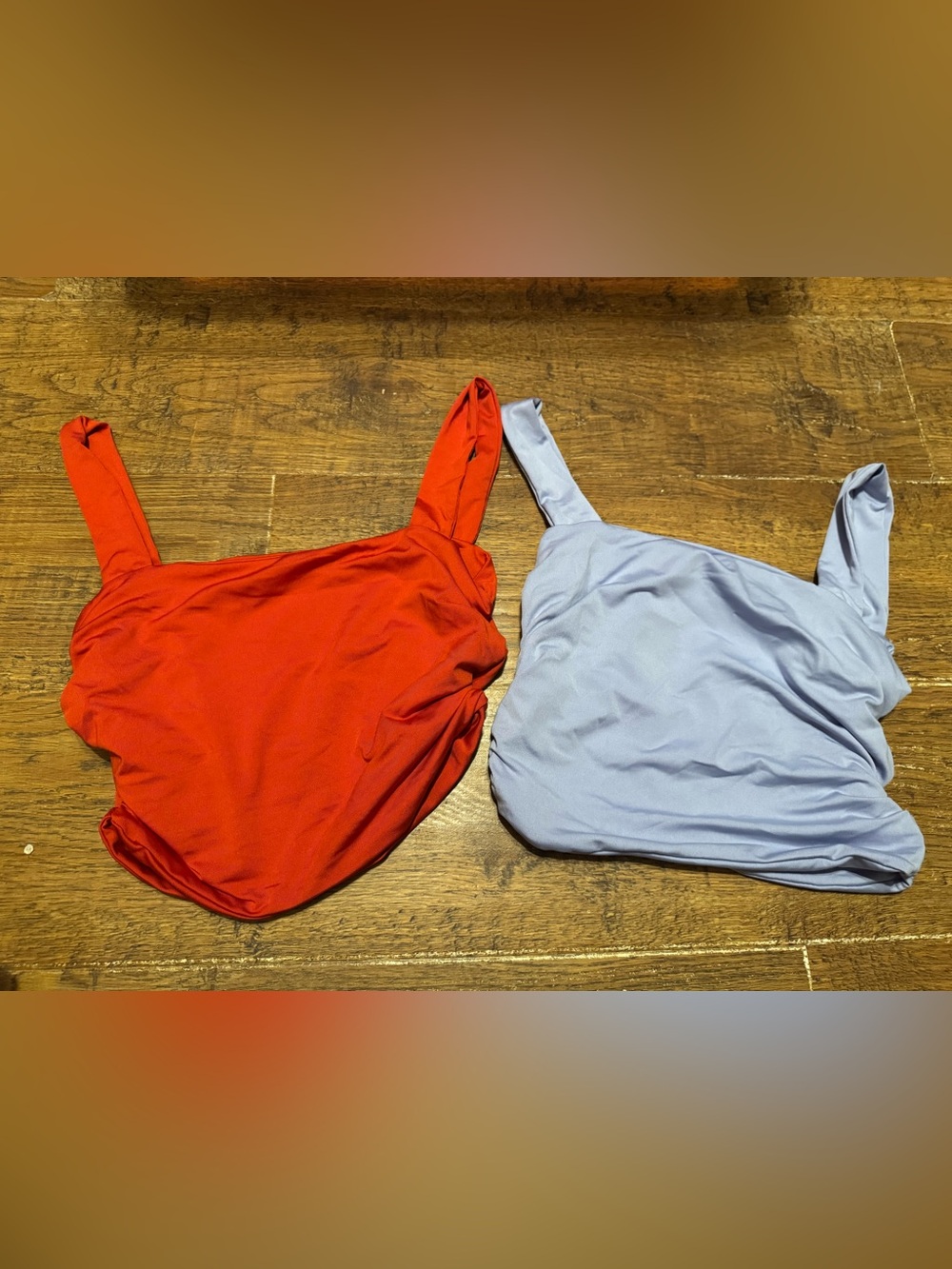 Ruched cropped tanks S- NEW w/O tags